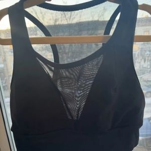 Net-A-Porte Bodyism Sienna Sports Bra lined, Mesh-Panneled Black XS / S